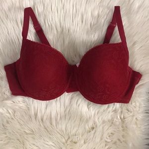CACIQUE RED LACE lightly lined-full coverage BRA SIZE 44D